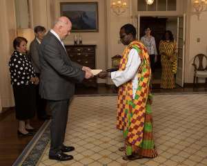 High Commisioner Adjei Presents Credentials To The Governor General Of Australia.