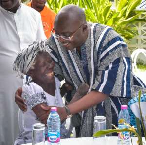 Dr. Mahamudu Bawumia pictured with a guest at the celebration
