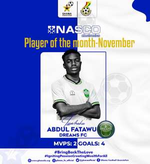 GPL: Talented teenager Fatawu Issahaku named NASCO Player of the Month for November