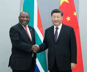 South African President Cyril Ramaphosa, and Chinese President Xi Jinping (courtesy of the Pan African Review.