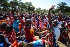 A past anti-FGM campaign meeting in Kajiado County, Kenya.  - Source:
