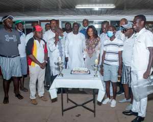 Coach Odartey Annan Celebrates 80th Birthday With Members Of Accra Lawn Tennis Club