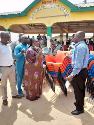 Naana Eyiah donates medical equipment to Gomoa Central District Health Directorate