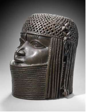 Commemorative head of an Oba, Benin, Nigeria, now in Museum of Fine Arts, Boston, USA.