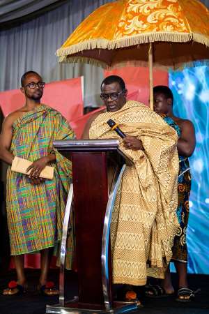 Nana Addae Gyamera, Feyiasehene and Ambassador of the Otumfuo Osei Tutu II Foundation, during his keynote address