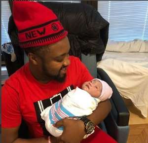 Actor, Chuks Omalicha Welcomes Baby Boy with Wife in US Hospital