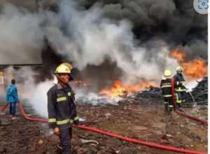 Fire destroys several containers at Ashaiman