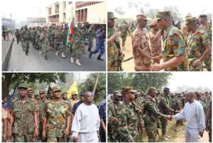 MilitarySecurity Services embark on joint route march