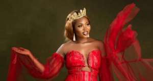 Curvy Nigerian beauty queen Joy Nguma shows off her near completed Mansion