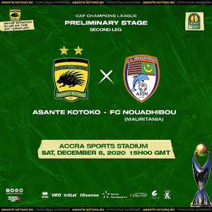 CAF CL: Asante Kotokos match against FC Nouadhibou to be live on Ceek