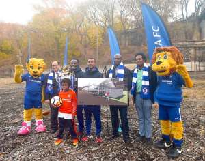 Micheal Essien Dedicates Field In Harlem As Part Of Chelsea Legends New York Tour