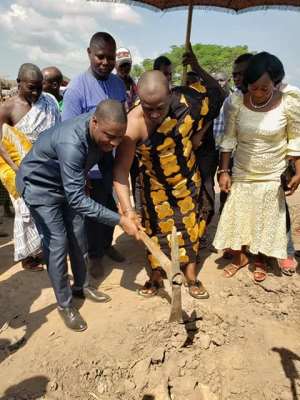 Kwahu East DCE Cuts Sod For Construction Of Market Pavilion At Kotoso