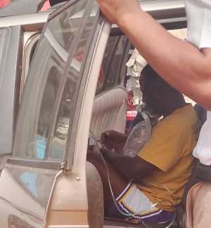 NPP Primary: Berekum East delegate on oxygen brought in taxi to vote