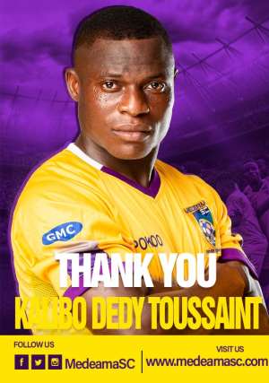 Medeama striker Kalibo Dedy Toussaint join Burkinabe club ASFA Yennega