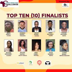 Ten top Finalists emerge for Africa Monologue Challenge-Ghana to host final event in May