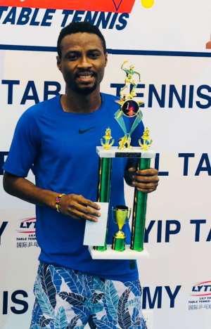 Felix Lartey wins gold in Table Tennis competition in the US
