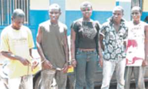 Police Arrest Five Armed Robbers