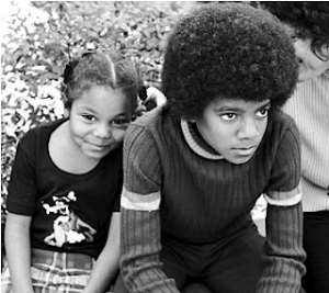 Lovely childhood: Michael and sister Janet