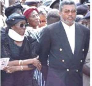 Jerry Rawlings Pitches Camp With Wife