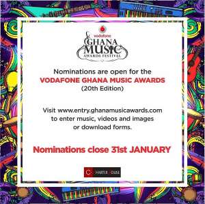 Vodafone Ghana Music Awards officially opens nominations for 20th edition