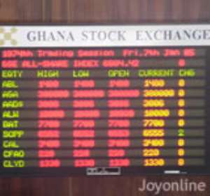 Stock:Accra bourse index ends flat