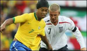 Ronaldinho excited by Becks