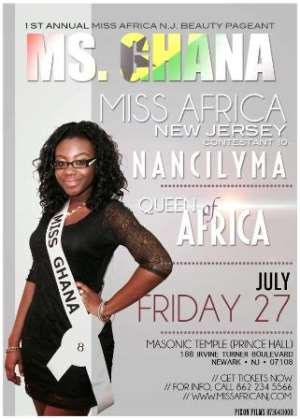 Nancilyma Aidoo to represent Ghana in the Miss Africa New Jersey Pageant 2012