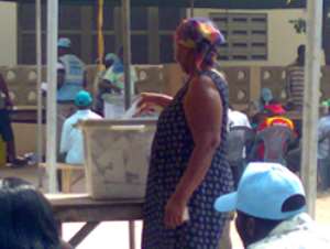 Photo: Evans MensahIRINA woman voting in Ghana s presidential election in December 2008 file photo