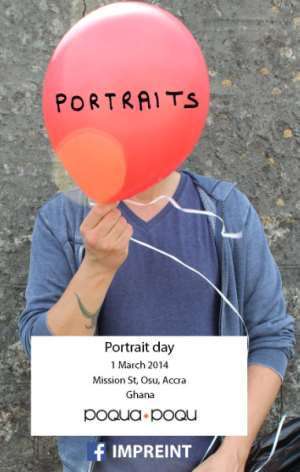 Portrait Day With The Artist IMPREINT In Accra, Ghana With Poqua Poqu, 1 March 2014