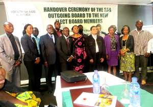 New Board Members Of Society For AIDS In Africa SAA Take Over From Old Members