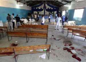 A Scene In A Church At Mombasa After An Attack That Occurred This Year