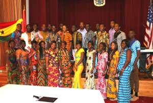 Members Of The Tema Youth Choir At The Auditorium Of The Ghana Embassy