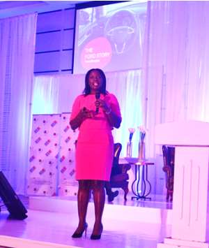 Photo Caption: Lucy Quist, Managing Director Of Airtel Ghana Addressing The Audience