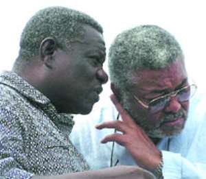 FLASH BACK:President Atta Mills in tete-a-tete with Ex-President Rawlings