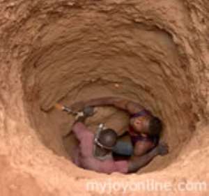 Galamsey miners trapped