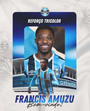 Brazilian club Grmio sign Ghanaian forward Francis Amuzu