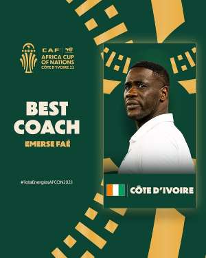 2023 AFCON: Cte dIvoire's Emerse Fae wins Best Coach Award
