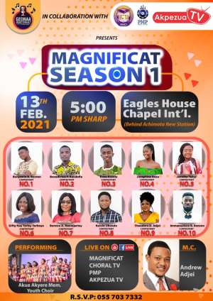Hymns, Contemporary, Classicals Reality Show hits Accra this Saturday