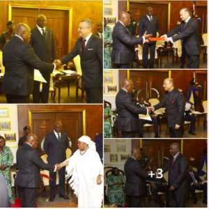 President Akufo-Addo receives letters of credence of seven envoys