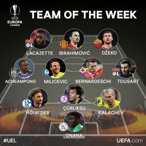 Ghanaian Frank Acheampong named in UEFA Europa League team of the round