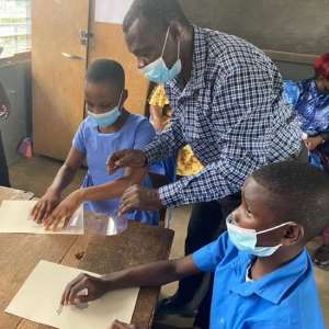 US supports visually impaired Ghanaian students with Braille Learning Materials