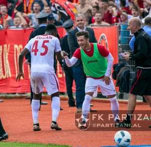Ghanaian forward Caleb Ekuban strikes match winner for Partizani in Albania