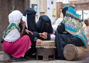 Muslim women and children in Lamu in north east Kenya. Al-Shabaabamp;39;s recruitment  of female members is most evident in coastal and north eastern counties. - Source: Photo by Eric LafforgueArt in All of UsCorbis via Getty Images
