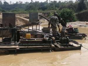 Atwima Mponua: Small Scale Miners Arrested Two Illegal Miners, Equipment Seized