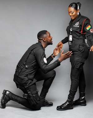 The Love Story of the two Ghana Police personnel; Mary Apefa Abossey  Derrick Adeapena