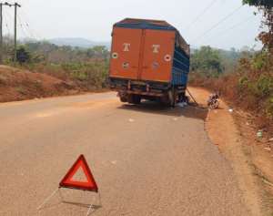 Sunyani-Ntotroso road now a death-trap