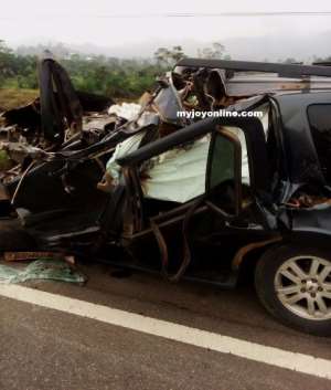 Photos: Former NPP MP for Akwatia killed in a gory lorry accident