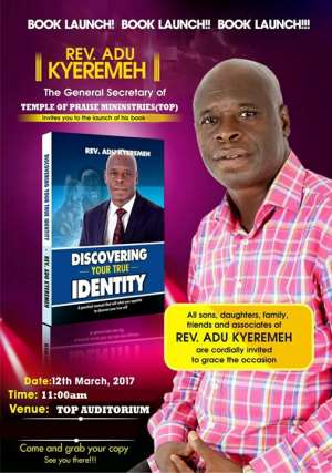 Rev. Adu Kyeremeh To Launch Discovering Your True Identity On March 12