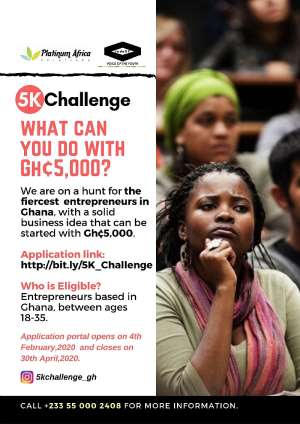 The 5k Challenge Launched To Dare Entrepreneurs In Ghana