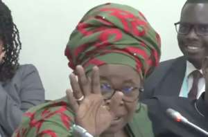 VIDEO: Congratulations and bye-bye! – Hajia Laadi Ayamba delivers signature sign-off during Akanvariba’s vetting